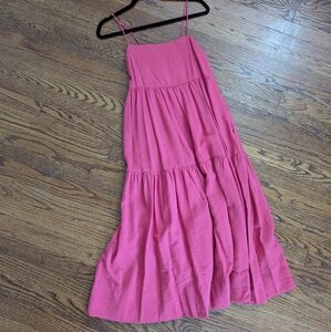 Pink Abercrombie Trapeze Midi Dress
